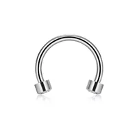 1 Piece Titanium Alloy Punk Modern Style Classic Style C- Shaped Rod Curved Rod Zircon Inlay Eyebrow Studs Ear Cartilage Rings & Studs Nose Ring main image 6