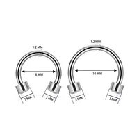 1 Piece Titanium Alloy Punk Modern Style Classic Style C- Shaped Rod Curved Rod Zircon Inlay Eyebrow Studs Ear Cartilage Rings & Studs Nose Ring main image 7
