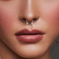 1 Piece Titanium Alloy Punk Modern Style Classic Style C- Shaped Rod Curved Rod Zircon Inlay Eyebrow Studs Ear Cartilage Rings & Studs Nose Ring main image 2