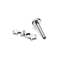 1 Piece Titanium Alloy Punk Modern Style Classic Style Pentagram Snake-Shaped Pentagram Snake-Shaped Lip Rings Ear Cartilage Rings & Studs main image 2