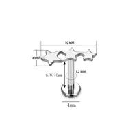 1 Pieza Aleación De Titanio Punk Estilo Moderno Estilo Clásico Pentagrama En Forma De Serpiente Pentagrama En Forma De Serpiente Anillos De Labios Piercing De La Oreja main image 9