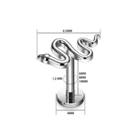 1 Pièce Alliage De Titane Punk Style Moderne Style Classique Pentacle En Forme De Serpent Pentacle En Forme De Serpent Anneaux À Lèvres Boucles D'Oreilles Cartilage main image 8