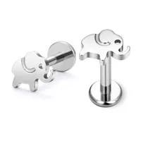 1 Pieza Aleación De Titanio Punk Estilo Moderno Estilo Clásico Animal Elefante Pulpo Brillante Anillos De Labios Piercing De La Oreja main image 7