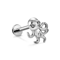 1 Pièce Alliage De Titane Punk Style Moderne Style Classique Animal Éléphant Pieuvre Brillant Anneaux À Lèvres Boucles D'Oreilles Cartilage main image 5