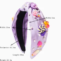 Women's Lollipop Classical Classic Style Cloth Pearl Hair Band main image 2