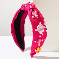Women's Lollipop Classical Classic Style Cloth Pearl Hair Band main image 3