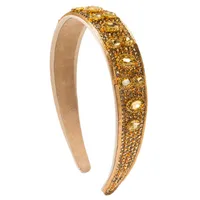 Femmes Bande De Cheveux Rond Rétro Style Moderne Cristal Artificiel Chiffon Diamant Bande De Cheveux main image 5