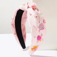 Women's Lollipop Classical Classic Style Cloth Pearl Hair Band main image 4