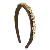 Women's Round Simple Style Cloth Diamond Hair Band main image 5