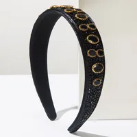 Women's Hair Band Round Retro Modern Style Artificial Crystal Cloth Diamond Hair Band sku image 6