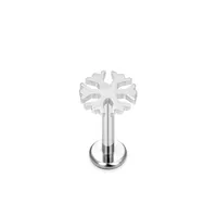 1 Piece Titanium Alloy Modern Style Classic Style Commute Butterfly Snowflake Carving Lip Rings Ear Cartilage Rings & Studs sku image 12
