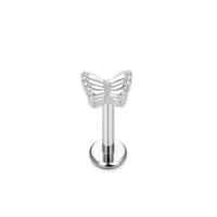 1 Piece Titanium Alloy Modern Style Classic Style Commute Butterfly Snowflake Carving Lip Rings Ear Cartilage Rings & Studs sku image 15