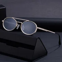 Round Frame Vacation Punk Pc Gradient Tinted Lenses Full Frame Men's Sunglasses main image 2
