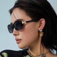 Cadre Ovale Vacances Style Classique Tac Verres Teintés Dégradés Plein Cadre Femmes De Lunettes De Soleil main image 1
