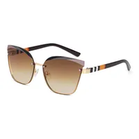 Cat Eye Geometric Pc Frameless Women's Sunglasses main image 3