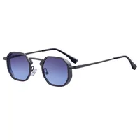 Square Hip-Hop Vacation Pc Gradient Tinted Lenses Full Frame Men's Sunglasses main image 4