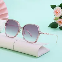 Special-Shaped Mirror Vacation Simple Style Round Ac Gradient Tinted Lenses Full Frame Women's Sunglasses main image 2