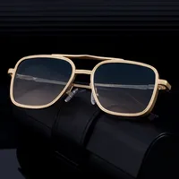 Square Vacation Simple Style Pc Gradient Tinted Lenses Full Frame Men's Sunglasses main image 4