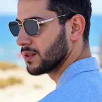 Square Vacation Pc Gradient Tinted Lenses Full Frame Men's Sunglasses main image 1