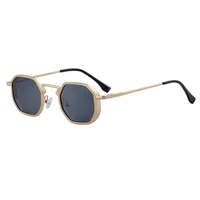 Square Hip-Hop Vacation Pc Gradient Tinted Lenses Full Frame Men's Sunglasses sku image 5