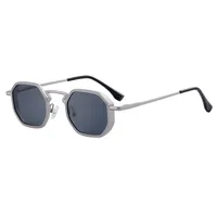 Square Hip-Hop Vacation Pc Gradient Tinted Lenses Full Frame Men's Sunglasses sku image 8