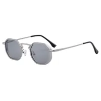 Square Hip-Hop Vacation Pc Gradient Tinted Lenses Full Frame Men's Sunglasses sku image 9