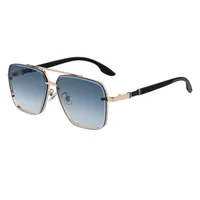Square Solid Color Pc Full Frame Men's Sunglasses sku image 6
