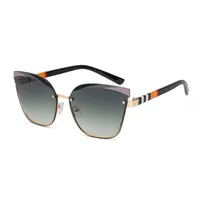Cat Eye Geometric Pc Frameless Women's Sunglasses sku image 2