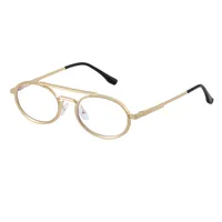 Round Frame Vacation Punk Pc Gradient Tinted Lenses Full Frame Men's Sunglasses sku image 3