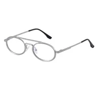 Round Frame Vacation Punk Pc Gradient Tinted Lenses Full Frame Men's Sunglasses sku image 4
