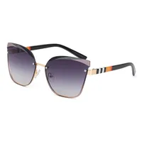 Cat Eye Geometric Pc Frameless Women's Sunglasses sku image 4
