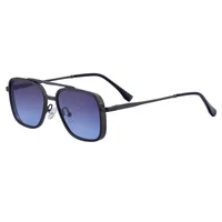Square Vacation Simple Style Pc Gradient Tinted Lenses Full Frame Men's Sunglasses sku image 3