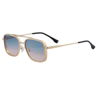 Square Vacation Simple Style Pc Gradient Tinted Lenses Full Frame Men's Sunglasses sku image 5