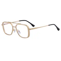 Square Vacation Simple Style Pc Gradient Tinted Lenses Full Frame Men's Sunglasses sku image 7