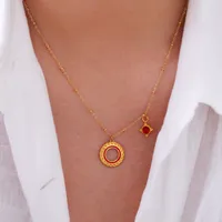 Elegante Señora Estilo Simple Piedra Natural Acero Titanio Geométrico Enchapado Mujeres Conjunto De Joyas main image 2