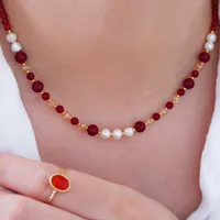 Élégant Femme Style Simple La Pierre Naturelle Acier Au Titane Géométrique Placage Femmes Ensemble De Bijoux main image 5