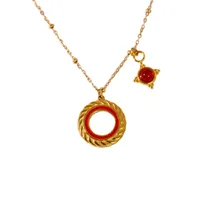 Élégant Femme Style Simple La Pierre Naturelle Acier Au Titane Géométrique Placage Femmes Ensemble De Bijoux main image 4