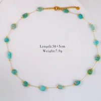 Vintage Style Simple Style Natural Stone Titanium Steel Geometric Women's Jewelry Set sku image 4