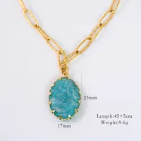 Vintage Style Simple Style Natural Stone Titanium Steel Geometric Women's Jewelry Set sku image 5