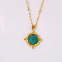 Geometric Simple Style Classic Style Natural Stone Titanium Steel Necklace Wholesale main image 5