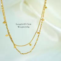 Geometric Simple Style Classic Style Natural Stone Titanium Steel Necklace Wholesale sku image 2