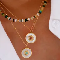 Style Simple Perlé Acier Au Titane Géométrique Femmes Bracelets Collier main image 1