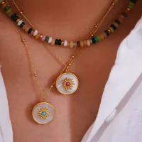 Estilo Simple Con Cuentas Acero Titanio Geométrico Mujeres Pulsera Collar main image 2