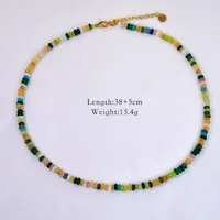 Simple Style Beaded Titanium Steel Geometric Women's Bracelets Necklace sku image 1