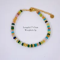 Simple Style Beaded Titanium Steel Geometric Women's Bracelets Necklace sku image 4