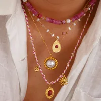 Estilo Simple Estilo Clásico Piedra Natural Acero Titanio Geométrico Mujeres Conjunto De Joyas main image 1