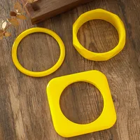 Solid Color Retro Classic Style Wood Bangle Wholesale sku image 2