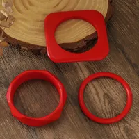 Solid Color Retro Classic Style Wood Bangle Wholesale sku image 6