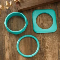Solid Color Retro Classic Style Wood Bangle Wholesale sku image 3