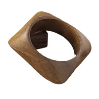 Geometric Retro Classic Style Wood Bangle Wholesale main image 2